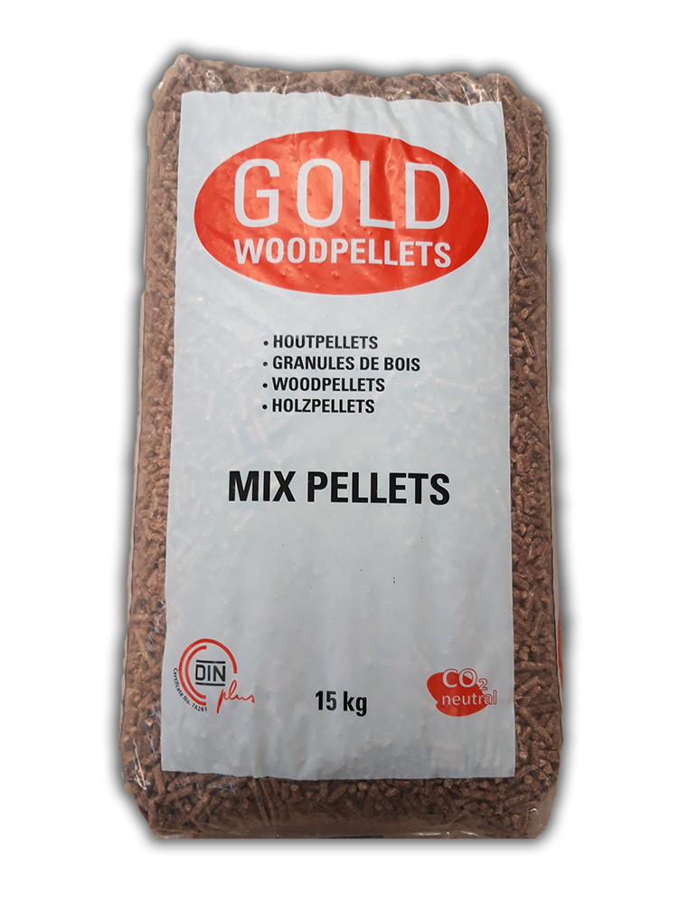 Gold Woodpellets bruin